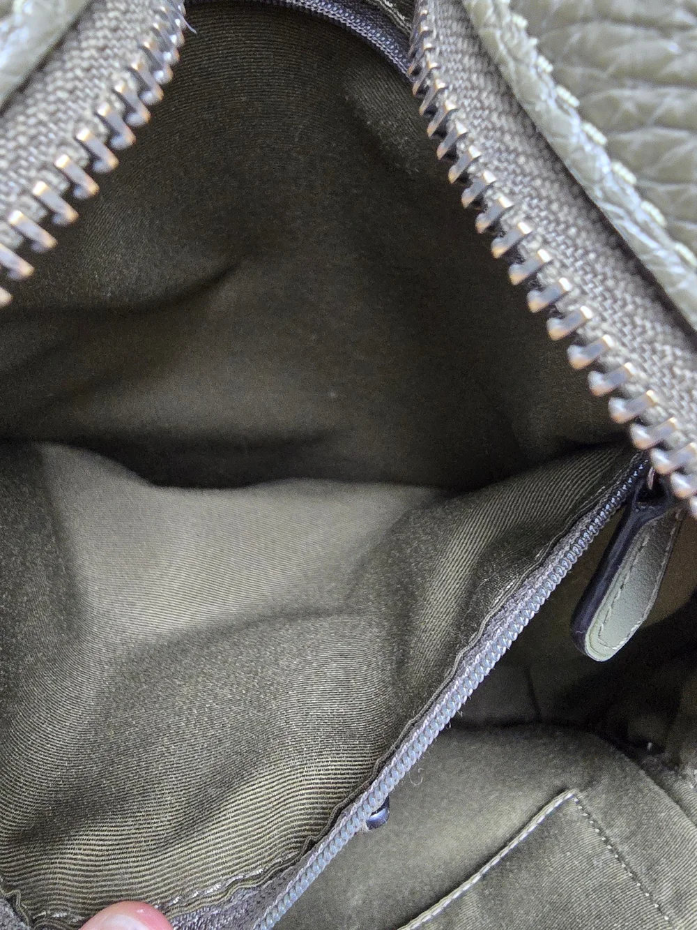 Coach Pebbled Leather Backpack in Olive Green